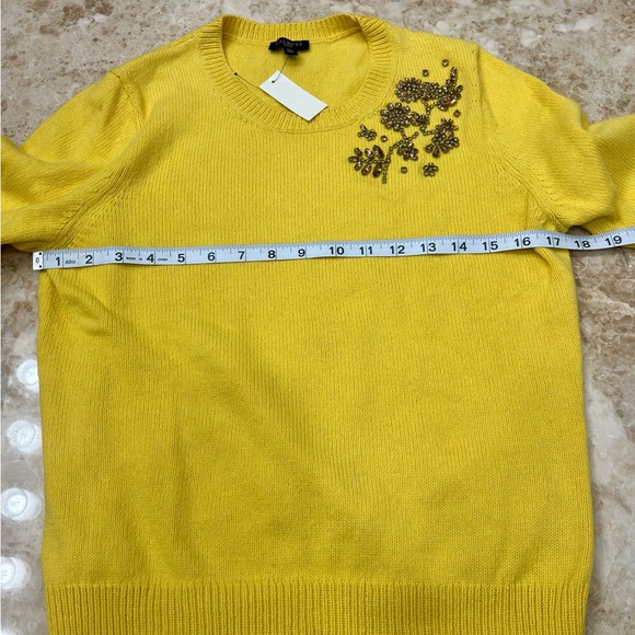 Talbots Yellow with Rhinestones Sweater. Size PM. NWT - Picture 7 of 9